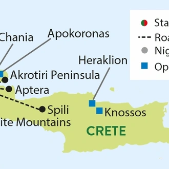 tourhub | Travelsphere | Wildflowers of Crete | Tour Map