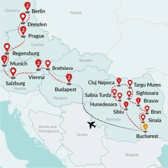 tourhub | Travel Talk Tours | Best of Eastern & Central Europe (4 Star Hotels) | Tour Map