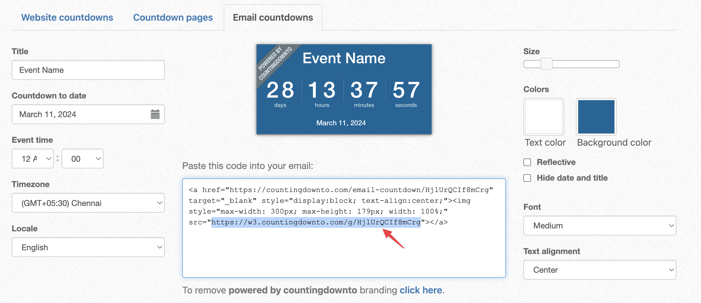 How to add a countdown timer to a template in Mailmodo?