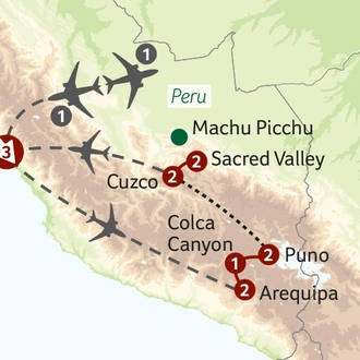 tourhub | Titan Travel | Footsteps of the Incas | Tour Map