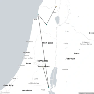 tourhub | Bein Harim | Classical Israel Tour Package, 5 Days from Tel Aviv | Tour Map