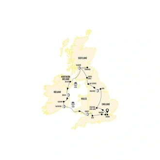 tourhub | Costsaver | Britain and Ireland Delight | Tour Map