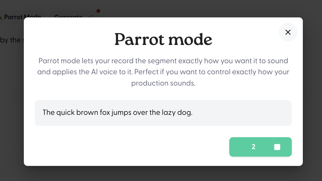 Parrot Mode 🦜 - User Guide