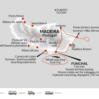 tourhub | Explore! | Family Madeira Adventure | Tour Map