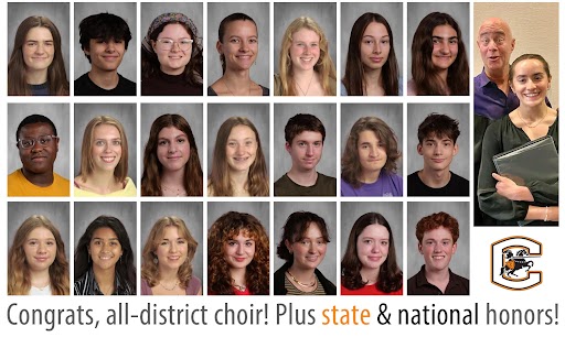 Student Portraits of all district and state choir members