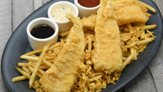 Beer Battered Fish + Chips