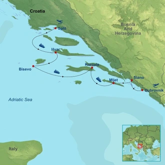 tourhub | Indus Travels | Adriatic Wonders From Split | Tour Map
