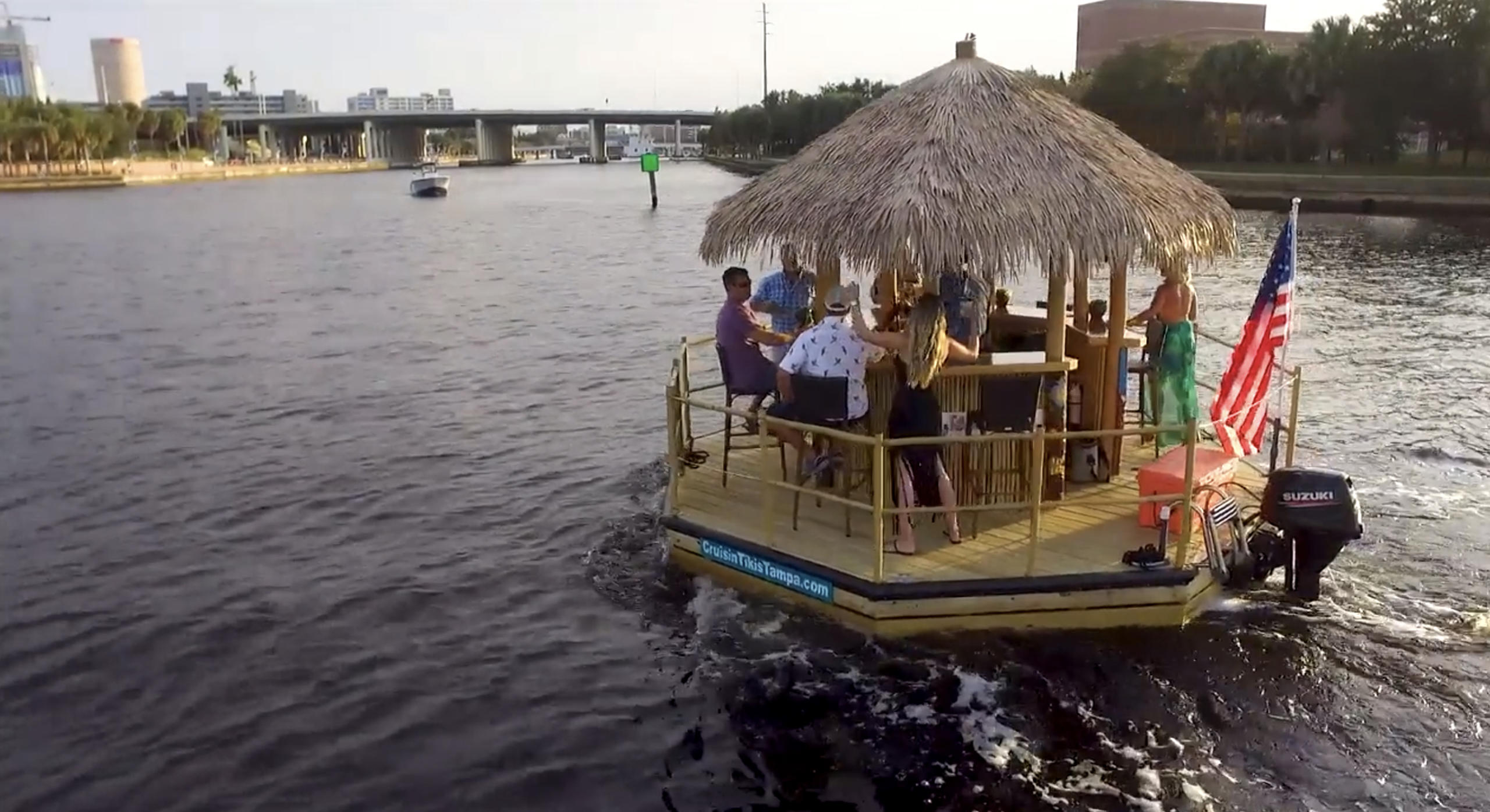 BYOB Floating Tiki Bar Cruise through Downtown Tampa image 1