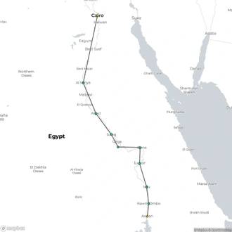 tourhub | Encounters Travel | Long Nile Cruise tour | Tour Map