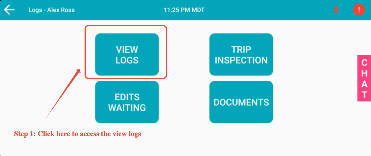 Viewing Hours-of-Service Logs on the Switchboard Driver Application