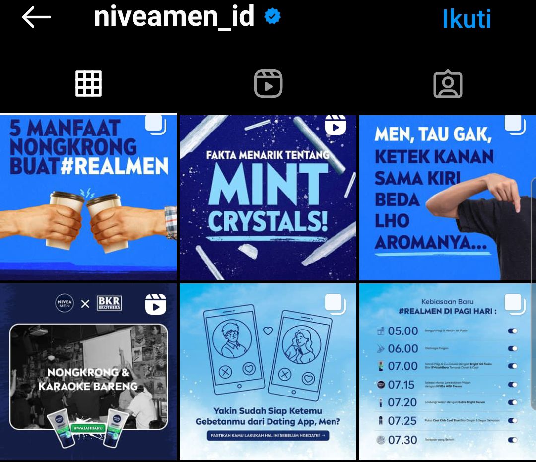 konten instagram @niveamen_id