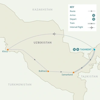 tourhub | Riviera Travel | The Silk Road | Tour Map
