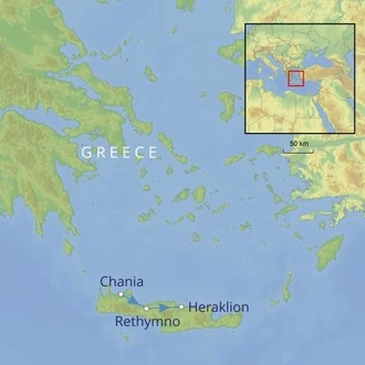 tourhub | Cox & Kings | The Wonders of Ancient Crete | Tour Map