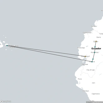 tourhub | Today Voyages | Xplore Ecuador & Galapagos Islands | Tour Map