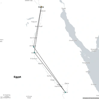 tourhub | Fez Travel | 2024 - Pharaonic Egypt Tour | Tour Map