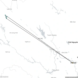 tourhub | Mr Linh's Adventures | Overnight homestay in Sapa 2 days 1 nights | Tour Map