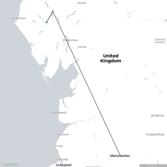 tourhub | The Natural Adventure | Walking in Lake District National Park (Centre-based) | Tour Map