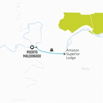 tourhub | Bamba Travel | Puerto Maldonado Amazon Superior Lodge 3D/2N (from Puerto Maldonado) | Tour Map