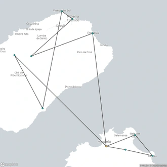 tourhub | Today Voyages | Leisure And Discovery S. Vicente / Santo Antão | Tour Map