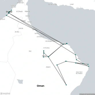 tourhub | Today Voyages | Frankincense & Mirages | Tour Map