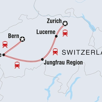tourhub | Intrepid Travel | Best of Switzerland | Tour Map