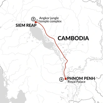 tourhub | Explore! | Cambodia Highlights | Tour Map