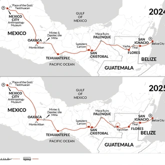 tourhub | Explore! | Contrasts of Mexico | Tour Map