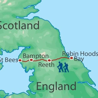 tourhub | Walkers' Britain | Coast to Coast Walk - 16 Days | Tour Map