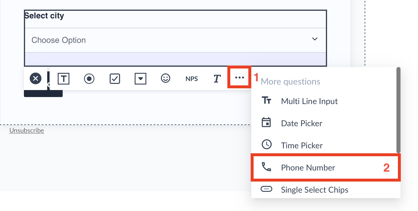 Phone Number Text Input as a Question Type