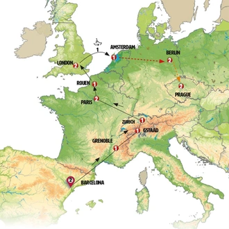 tourhub | Europamundo | Wonderful Holidays end Berlin | Tour Map