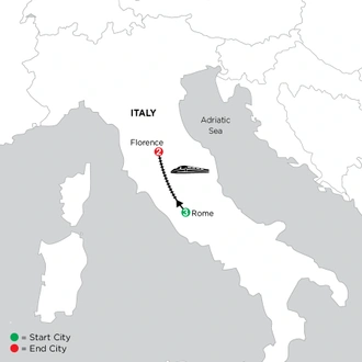 tourhub | Globus | Independent Rome & Florence City Stay | Tour Map
