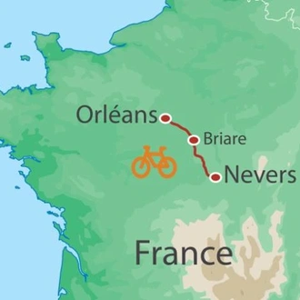 tourhub | UTracks | Cycle the Loire - Nevers to Orléans | Tour Map