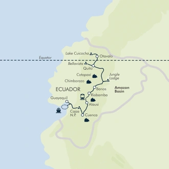 tourhub | Exodus | Andes to Amazon | Tour Map