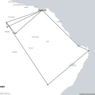 tourhub | Crooked Compass | Soul of Oman | Tour Map