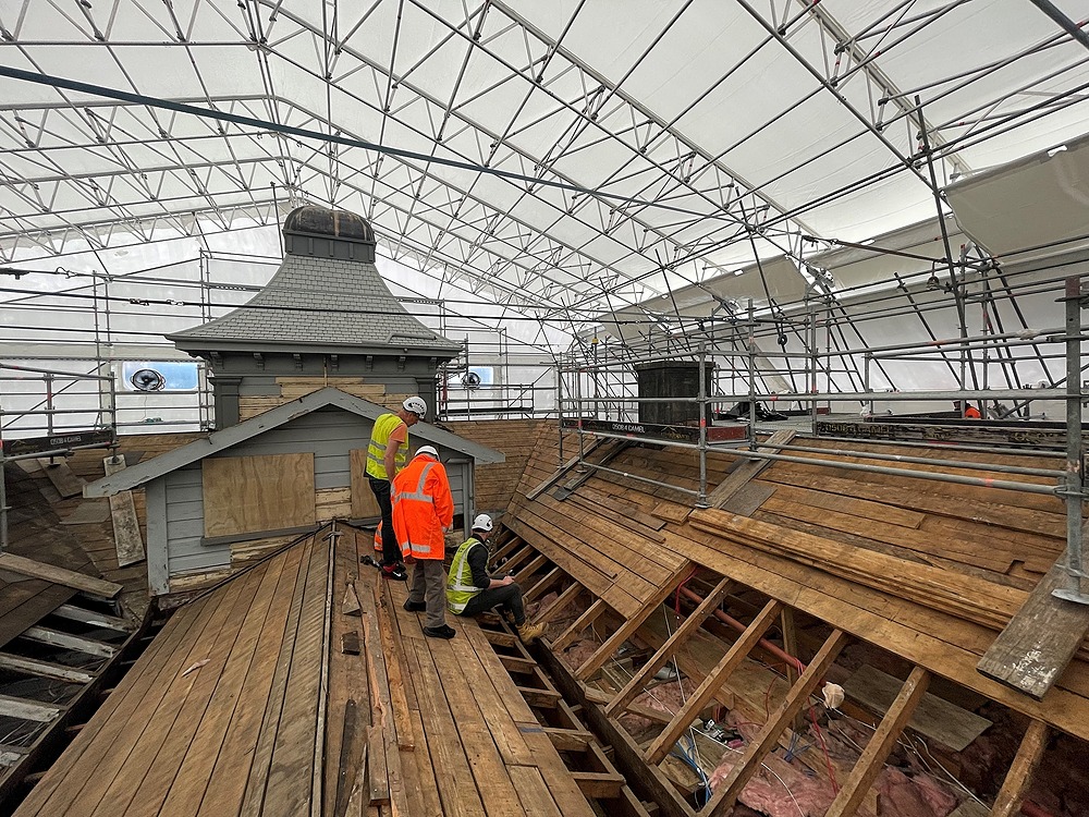 Antrim House Roof under renovation