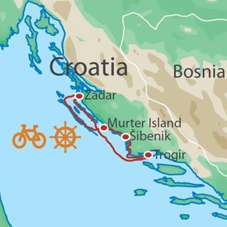 tourhub | UTracks | National Parks of North Dalmatia | Tour Map