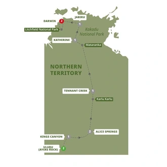 tourhub | Trafalgar | Outback Safari | Tour Map