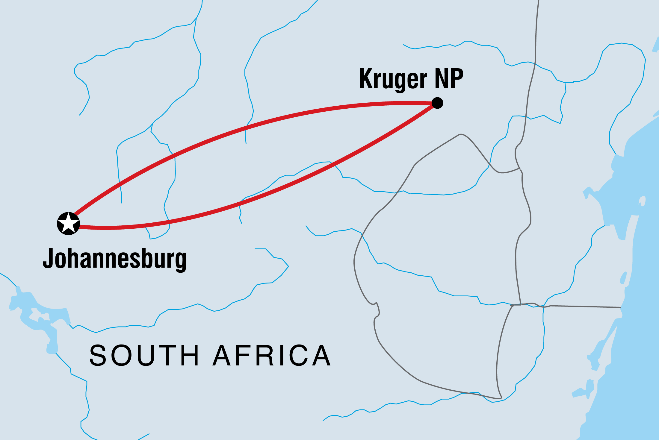 tourhub | Intrepid Travel | Kruger Lodge Experience | Tour Map