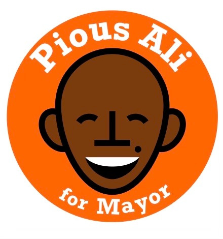 Pious for Mayor logo