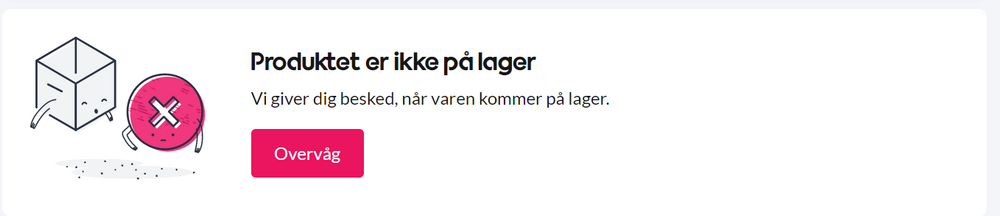 Få en mail når produktet kommer på lager