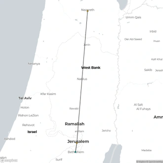 tourhub | Bein Harim | Christian Israel Tour Package, 4 Days from Tel Aviv | Tour Map