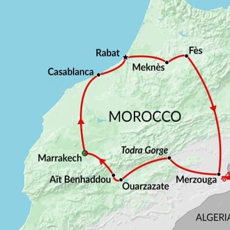 tourhub | Encounters Travel | Moroccan Circuit Tour. | Tour Map