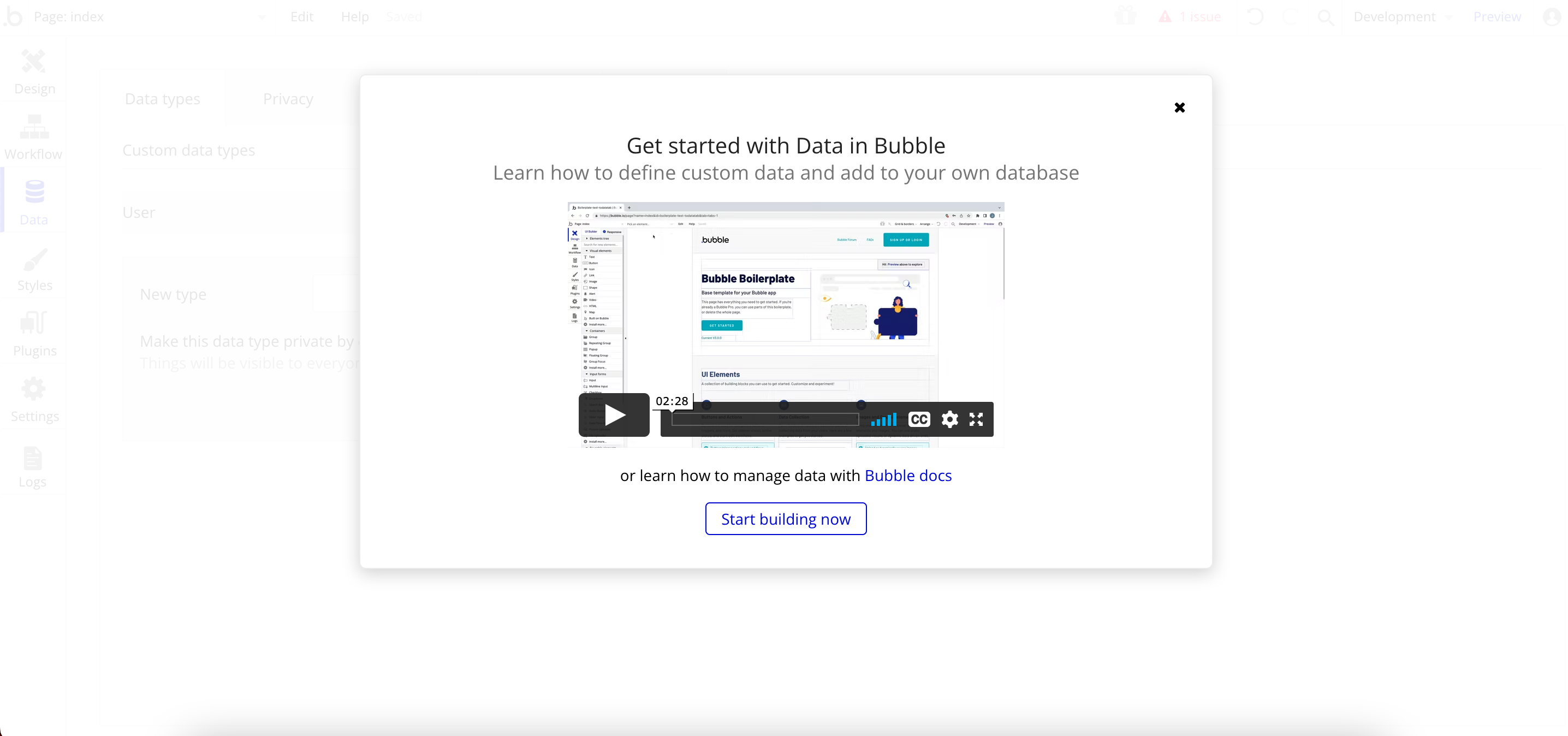 Bubble Call-to-Action example