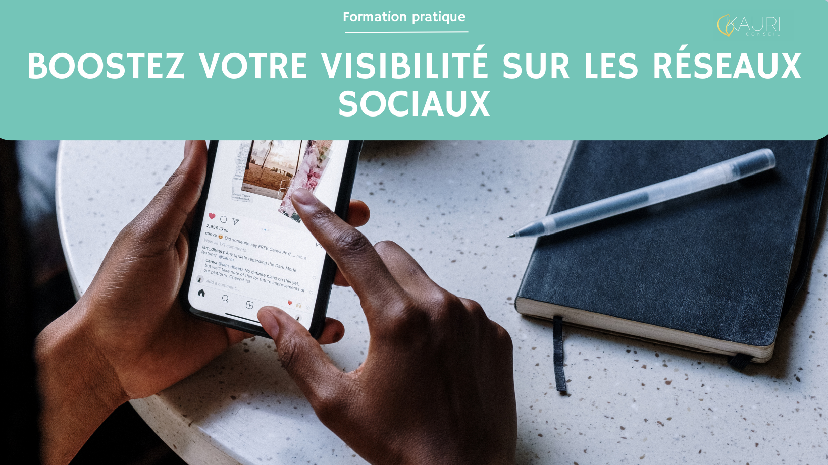 Représentation de la formation : Boostez votre visibilité sur les réseaux sociaux