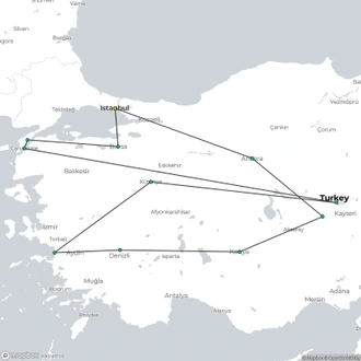 tourhub | Crooked Compass | Turkish Delight | Tour Map