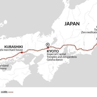 tourhub | Explore! | Upgraded - Discover Japan | Tour Map