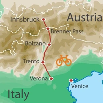tourhub | UTracks | Cycle Innsbruck to Verona | Tour Map