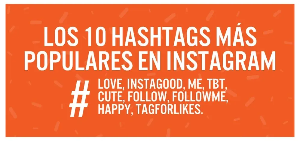 Un afiche que dice los 10 hashtags más populares
