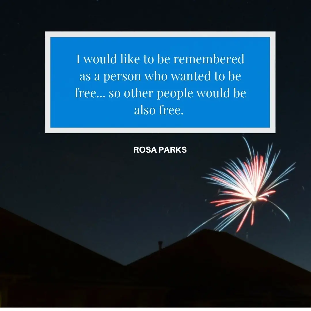 A block of quote with a picture of a firework.