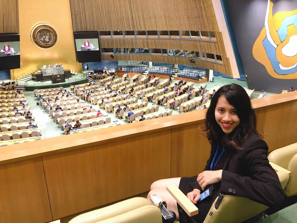 Ayu Ariyanti at the United Nations